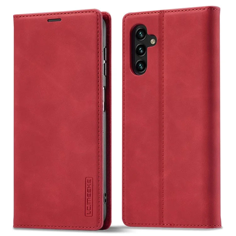 LC.IMEEKE For Samsung Galaxy S24 FE Case Wallet Microfiber Leather Phone Cover