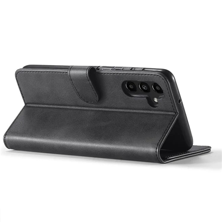 LC.IMEEKE For Samsung Galaxy S24 FE Case Calf Texture PU Leather Stand Wallet Phone Cover