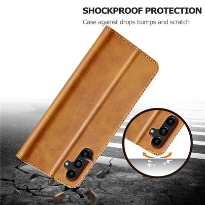 LC.IMEEKE For Samsung Galaxy S24 FE Case Calf Texture PU Leather Stand Wallet Phone Cover
