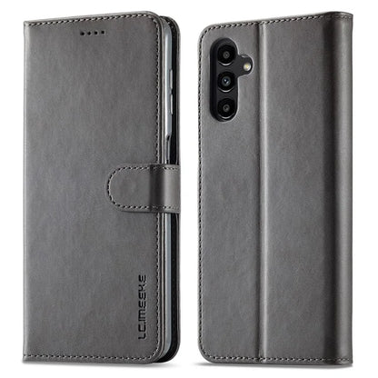 LC.IMEEKE For Samsung Galaxy S24 FE Case Calf Texture PU Leather Stand Wallet Phone Cover