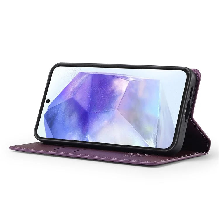 LC.IMEEKE L1 Series for Samsung Galaxy S24 FE Case PU Leather Wallet Stand Protective Phone Cover