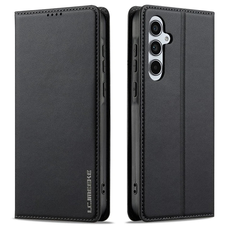 LC.IMEEKE L1 Series for Samsung Galaxy S24 FE Case PU Leather Wallet Stand Protective Phone Cover