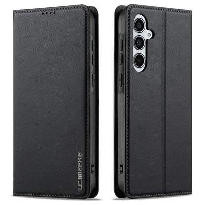 LC.IMEEKE L1 Series for Samsung Galaxy S24 FE Case PU Leather Wallet Stand Protective Phone Cover