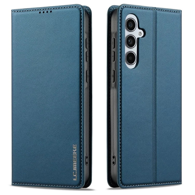 LC.IMEEKE L1 Series for Samsung Galaxy S24 FE Case PU Leather Wallet Stand Protective Phone Cover