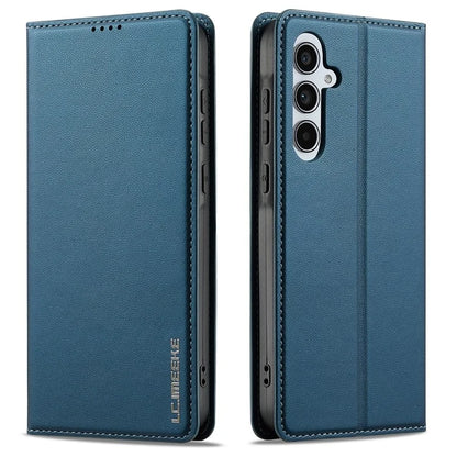 LC.IMEEKE L1 Series for Samsung Galaxy S24 FE Case PU Leather Wallet Stand Protective Phone Cover