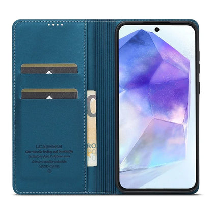 LC.IMEEKE L1 Series for Samsung Galaxy S24 FE Case PU Leather Wallet Stand Protective Phone Cover