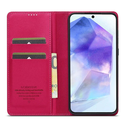 LC.IMEEKE L1 Series for Samsung Galaxy S24 FE Case PU Leather Wallet Stand Protective Phone Cover