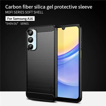 MOFI JK TPU Series-1 For Samsung Galaxy A16 5G Case Carbon Fiber Texture TPU Soft Phone Cover