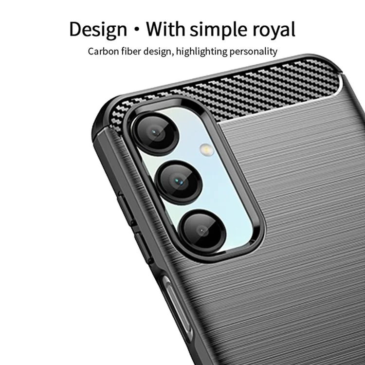 MOFI JK TPU Series-1 For Samsung Galaxy A16 5G Case Carbon Fiber Texture TPU Soft Phone Cover