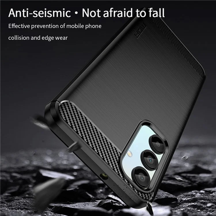 MOFI JK TPU Series-1 For Samsung Galaxy A16 5G Case Carbon Fiber Texture TPU Soft Phone Cover