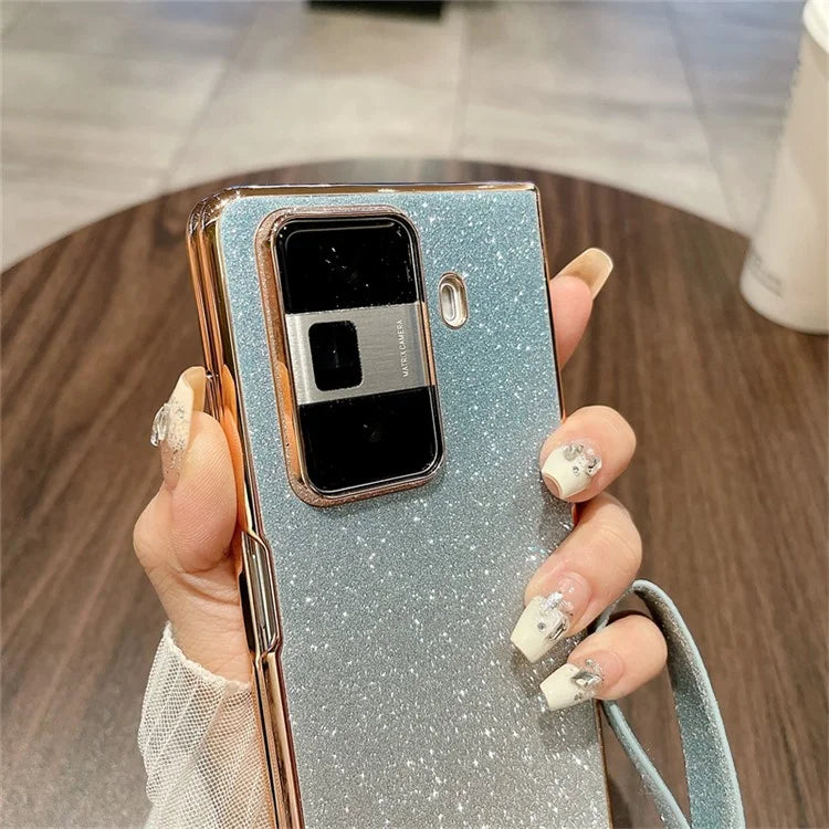 For Honor Magic Vs3 5G Case Glitter Bling Hard PC Phone Cover with Wrist Strap