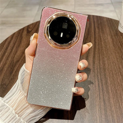 For Honor Magic V3 5G Case Sparkling Glitter Hard PC Phone Cover