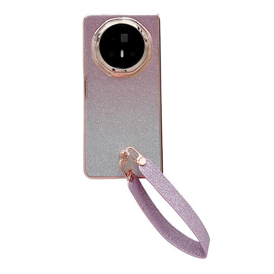 For Honor Magic V3 5G Case Glitter Bling Hard PC Phone Cover with Wrist Strap