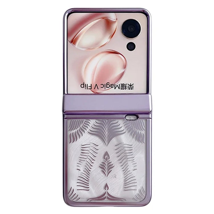 For Honor Magic V Flip 5G Case Hard PC Wing Frame Design Back Phone Cover