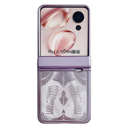 For Honor Magic V Flip 5G Case Hard PC Wing Frame Design Back Phone Cover