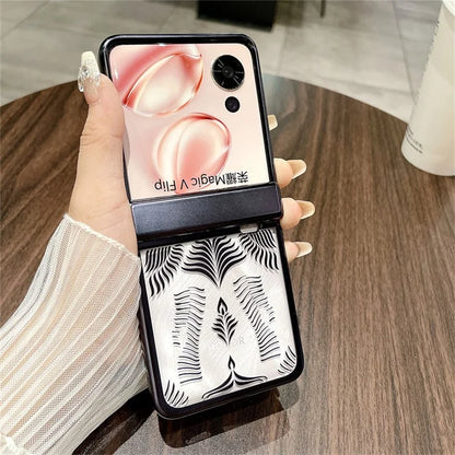 For Honor Magic V Flip 5G Case Hard PC Wing Frame Design Back Phone Cover