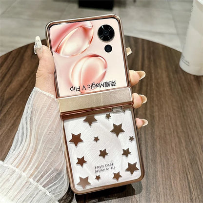 For Honor Magic V Flip 5G Case Protective Hard PC Stars Pattern Phone Cover