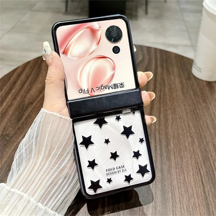 For Honor Magic V Flip 5G Case Protective Hard PC Stars Pattern Phone Cover