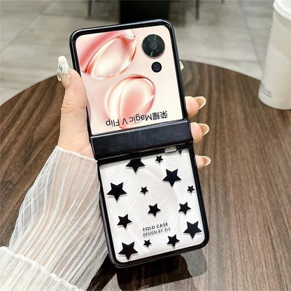 For Honor Magic V Flip 5G Case Protective Hard PC Stars Pattern Phone Cover