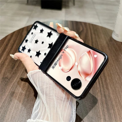 For Honor Magic V Flip 5G Case Protective Hard PC Stars Pattern Phone Cover