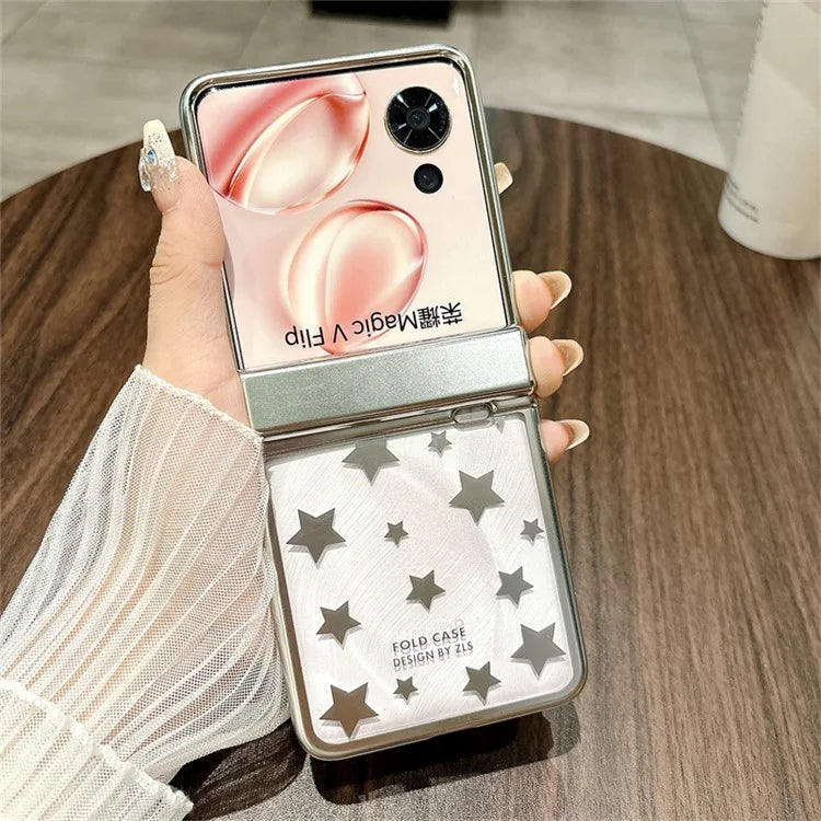 For Honor Magic V Flip 5G Case Protective Hard PC Stars Pattern Phone Cover