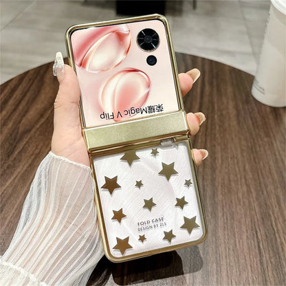 For Honor Magic V Flip 5G Case Protective Hard PC Stars Pattern Phone Cover