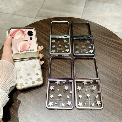 For Honor Magic V Flip 5G Case Protective Hard PC Stars Pattern Phone Cover