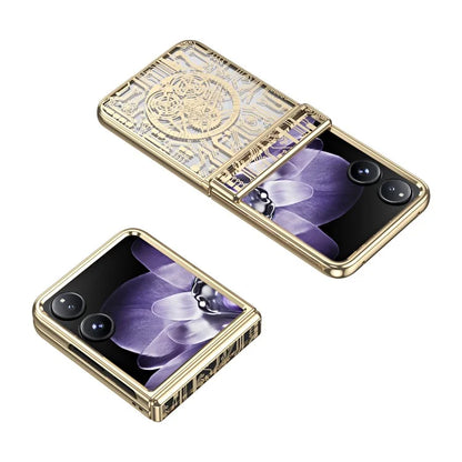For Xiaomi Mix Flip 5G Case Mechanical Legend Electroplating PC Phone Cover