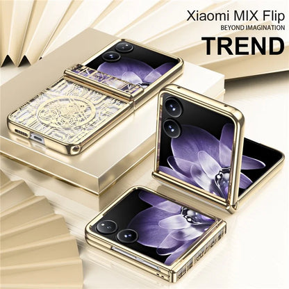 For Xiaomi Mix Flip 5G Case Mechanical Legend Electroplating PC Phone Cover