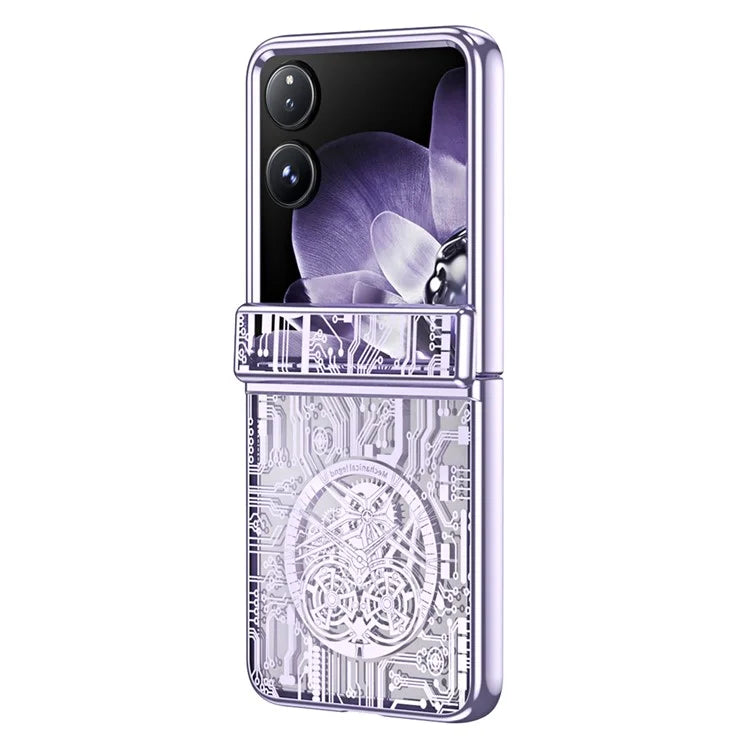 For Xiaomi Mix Flip 5G Case Mechanical Legend Electroplating PC Phone Cover