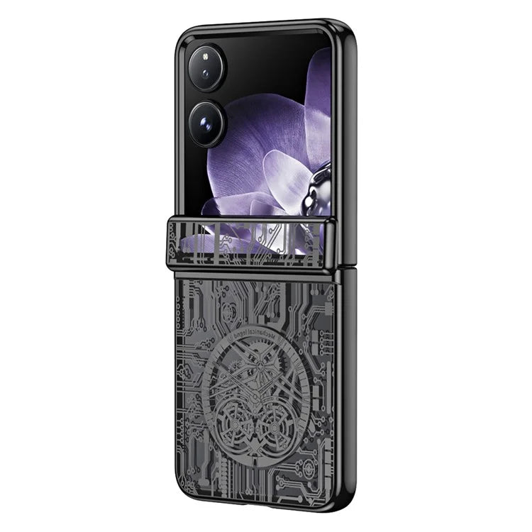 For Xiaomi Mix Flip 5G Case Mechanical Legend Electroplating PC Phone Cover