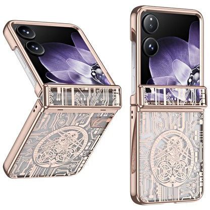 For Xiaomi Mix Flip 5G Case Mechanical Legend Electroplating PC Phone Cover