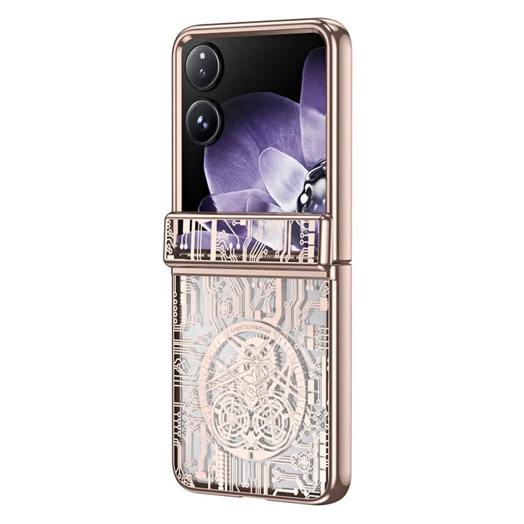 For Xiaomi Mix Flip 5G Case Mechanical Legend Electroplating PC Phone Cover