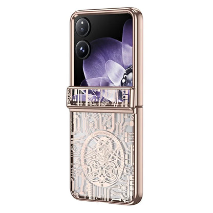 For Xiaomi Mix Flip 5G Case Mechanical Legend Electroplating PC Phone Cover