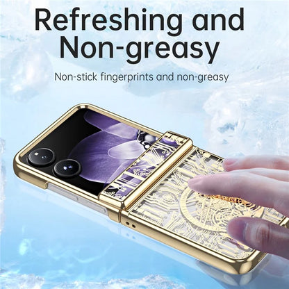 For Xiaomi Mix Flip 5G Case Mechanical Legend Electroplating PC Phone Cover