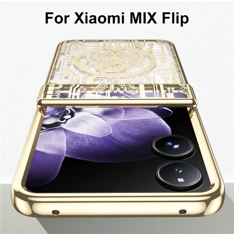 For Xiaomi Mix Flip 5G Case Mechanical Legend Electroplating PC Phone Cover