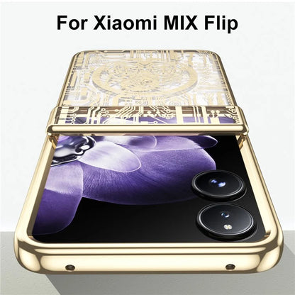 For Xiaomi Mix Flip 5G Case Mechanical Legend Electroplating PC Phone Cover