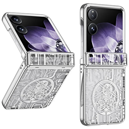 For Xiaomi Mix Flip 5G Case Mechanical Legend Electroplating PC Phone Cover