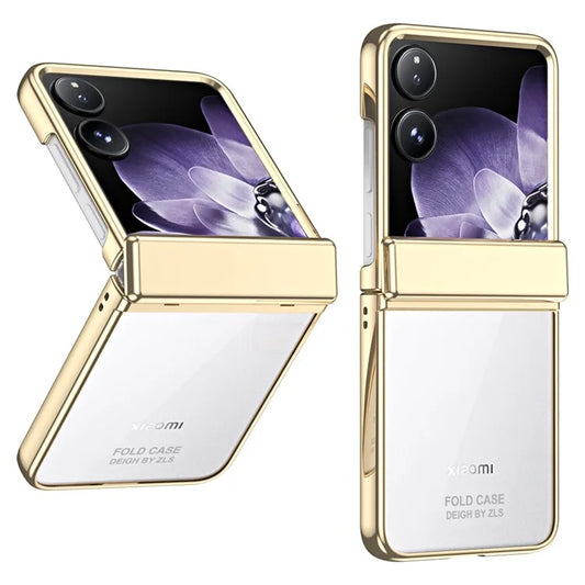 For Xiaomi Mix Flip 5G Case Electroplating PC Folding Phone Cover