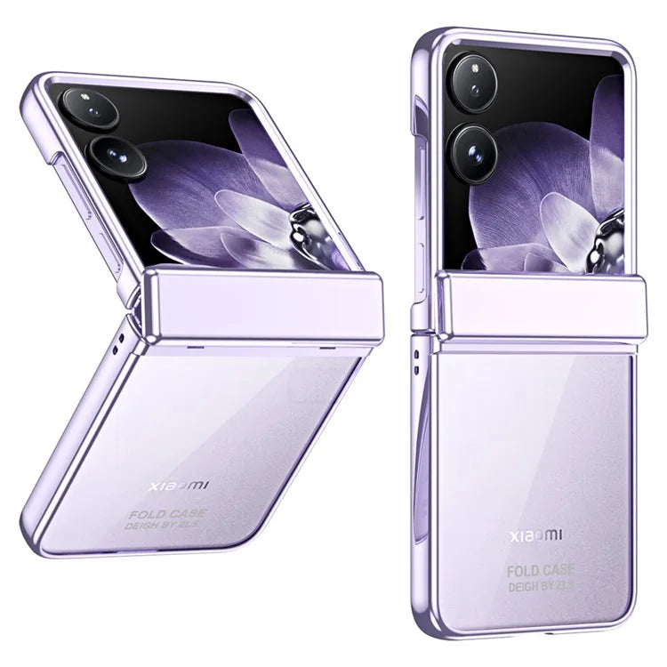 For Xiaomi Mix Flip 5G Case Electroplating PC Folding Phone Cover