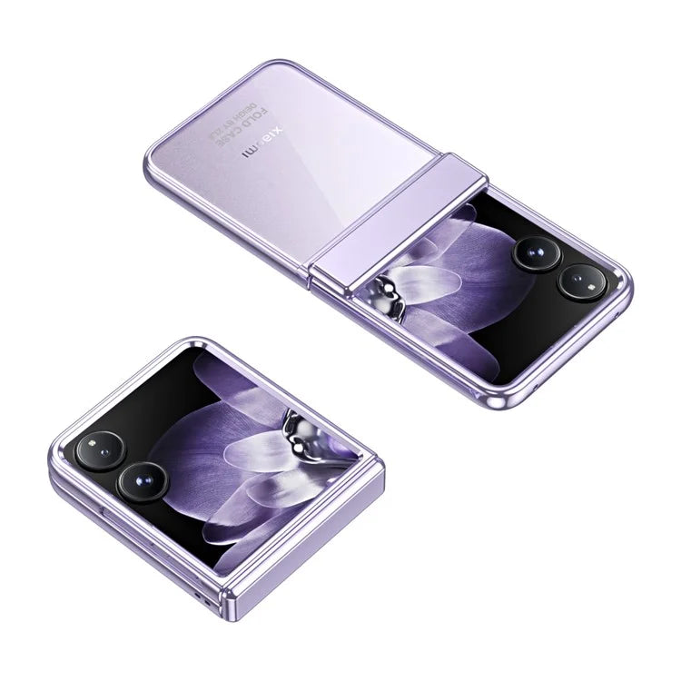For Xiaomi Mix Flip 5G Case Electroplating PC Folding Phone Cover