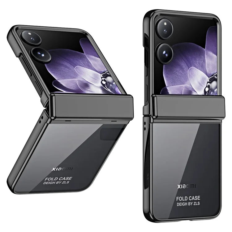 For Xiaomi Mix Flip 5G Case Electroplating PC Folding Phone Cover