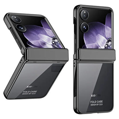 For Xiaomi Mix Flip 5G Case Electroplating PC Folding Phone Cover