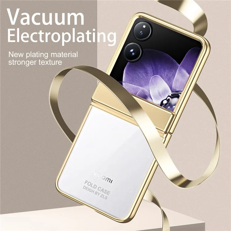 For Xiaomi Mix Flip 5G Case Electroplating PC Folding Phone Cover