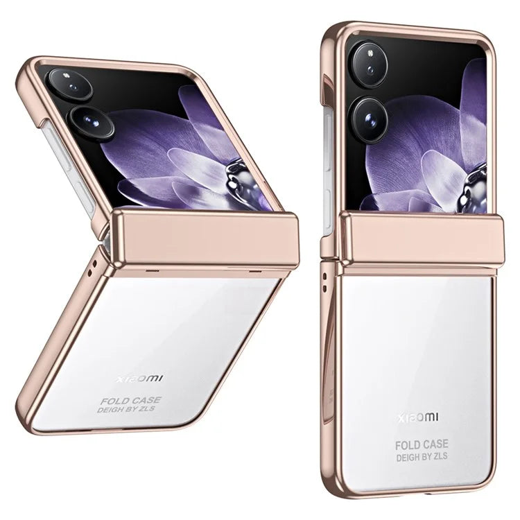 For Xiaomi Mix Flip 5G Case Electroplating PC Folding Phone Cover