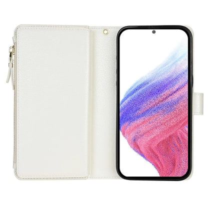 XL-001 For Samsung Galaxy S24+ Case Zipper Pocket Wristband Stand Leather Phone Cover