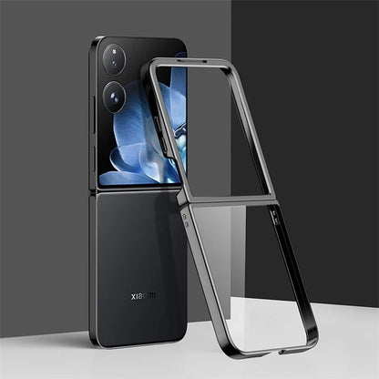 For Xiaomi Mix Flip 5G Case Electroplating Transparent PC Phone Cover