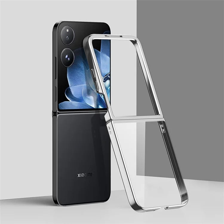 For Xiaomi Mix Flip 5G Case Electroplating Transparent PC Phone Cover