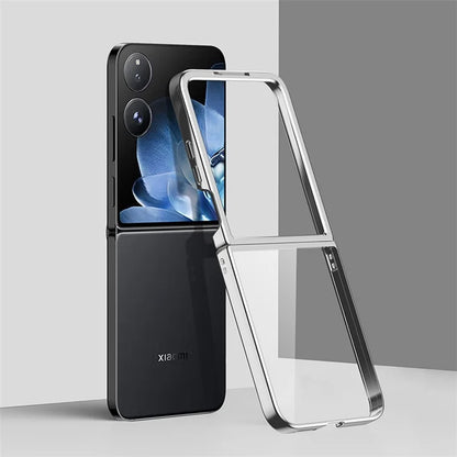For Xiaomi Mix Flip 5G Case Electroplating Transparent PC Phone Cover