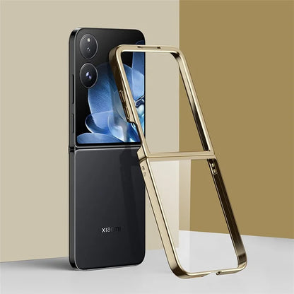 For Xiaomi Mix Flip 5G Case Electroplating Transparent PC Phone Cover